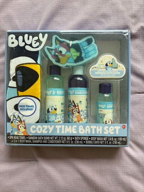 Bluey Other - Bluey Cozy Time Kids Bath Set - Blue & Yellow